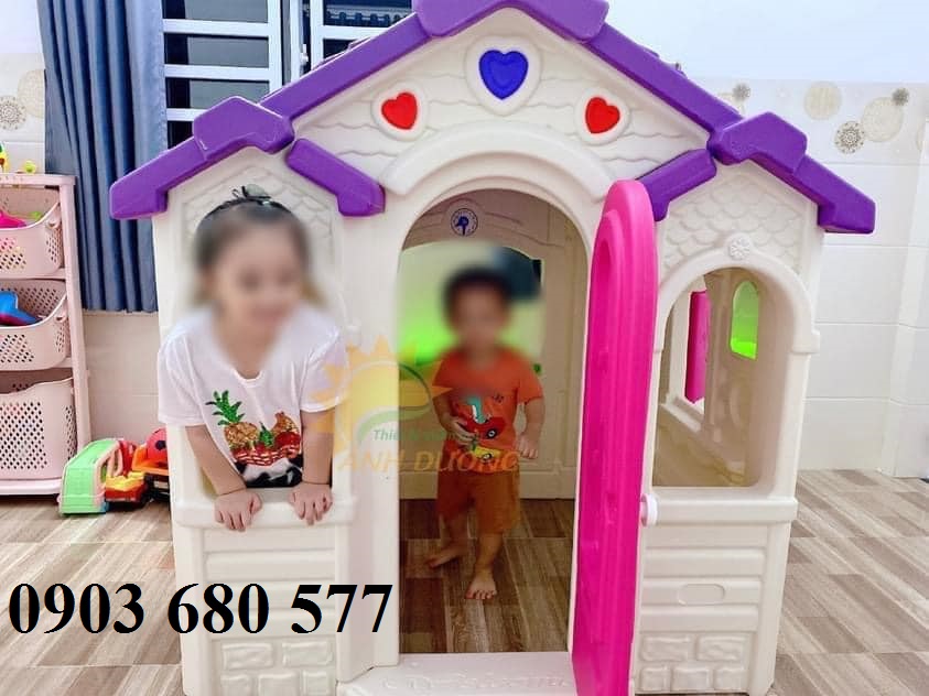 Nhà nhựa cổ tích trẻ em cho khu vui chơi liên hoàn